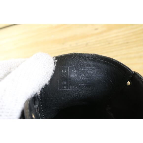 Doc Dr Martens Shoes Mens 14 Black Leather Oxfords Lace Ups - Picture 7 of 8